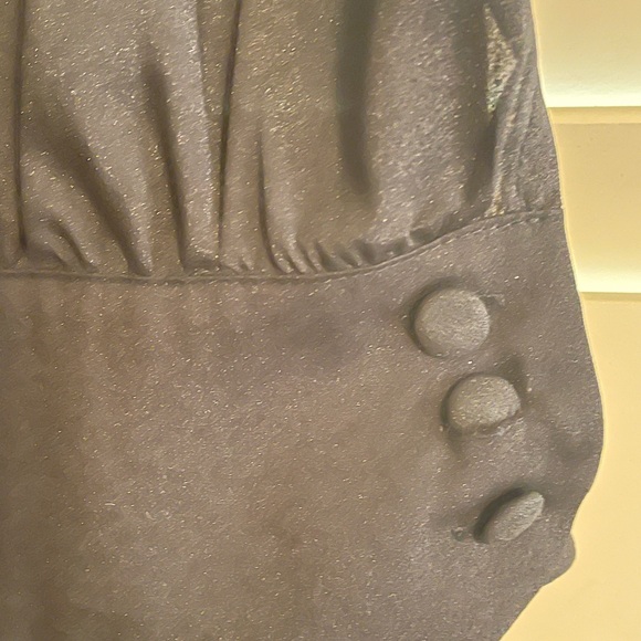 Crop spaghetti strap top with ruffles Bottom band closes with covered buttons. M - Picture 3 of 5